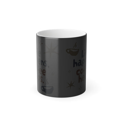 Color Morphing Mug, 11oz - Heat Sensitive Ceramic Cup, Coffee Mug, Tea Cup, Magic Mug, Office Gift