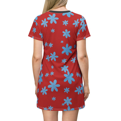 All-Over Print T-Shirt Dress for Women – Lightweight Casual Dress | Custom Cut & Sewn | Tagless, Comfy, Stylish Everyday Fit
