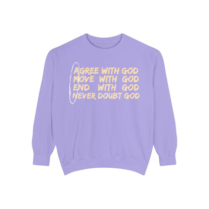 Positive Garment-Dyed Sweatshirt - Inspirational Motivational Jumper Cozy Crewneck