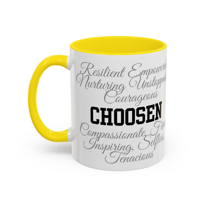 Personalization Inspirational Word Art Accent Coffee Mug — Typography Quote (11oz & 15oz)