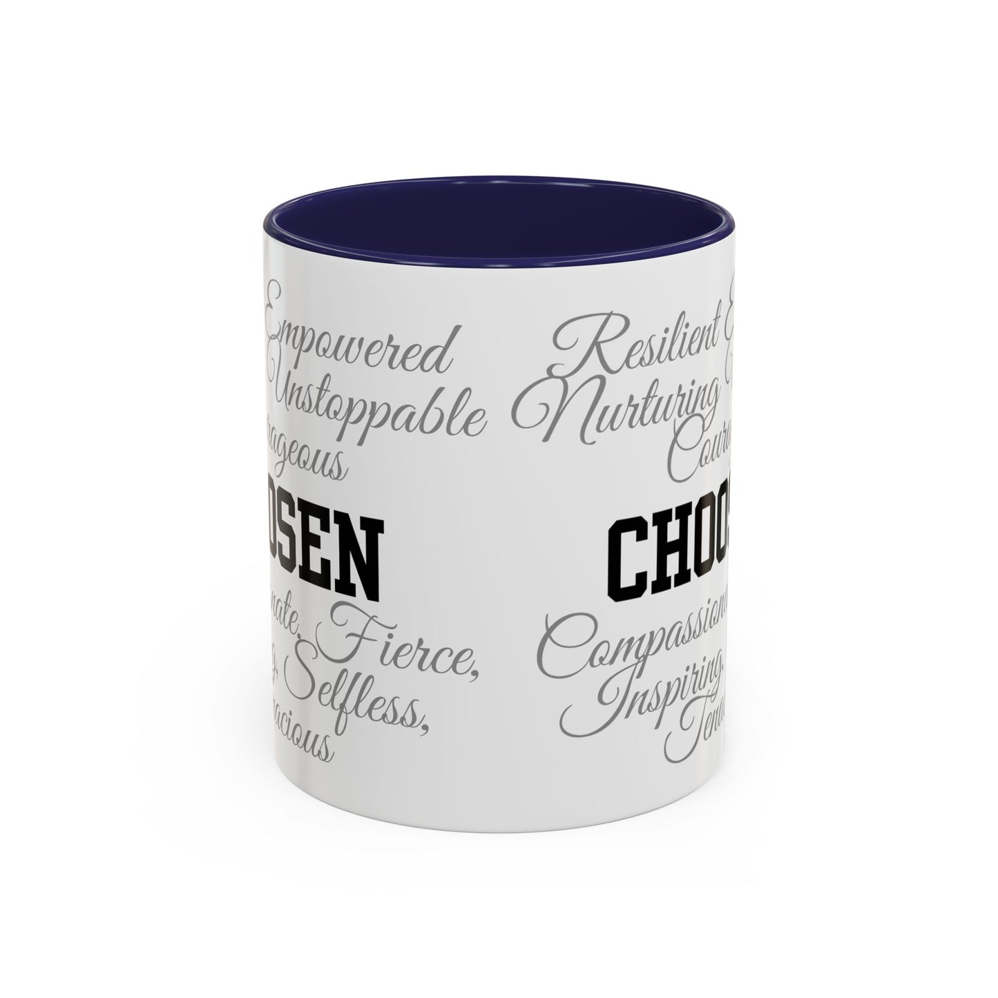Personalization Inspirational Word Art Accent Coffee Mug — Typography Quote (11oz & 15oz)