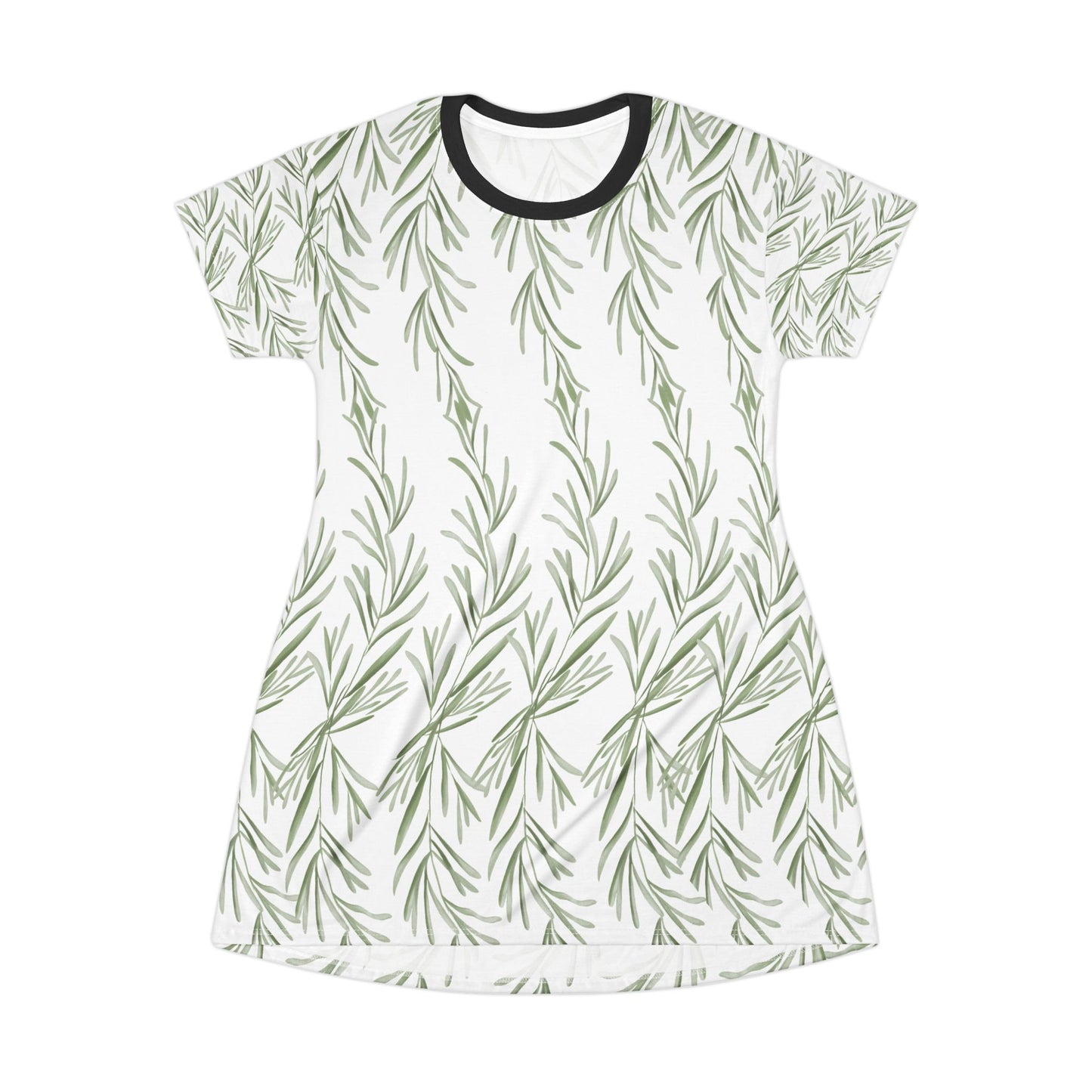 Botanical Print T-Shirt Dress – Casual Summer Style for Nature Lovers