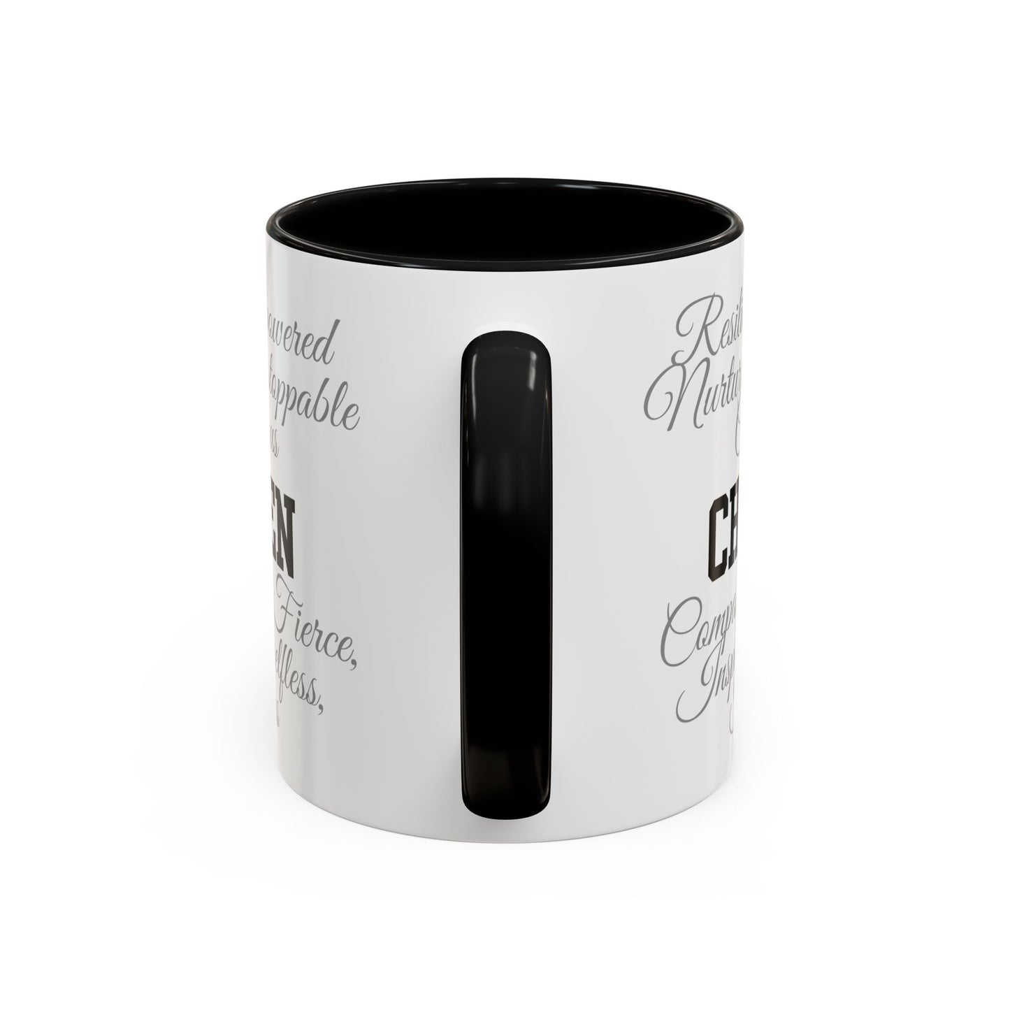 Personalization Inspirational Word Art Accent Coffee Mug — Typography Quote (11oz & 15oz)