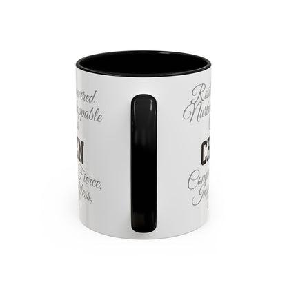 Personalization Inspirational Word Art Accent Coffee Mug — Typography Quote (11oz & 15oz)