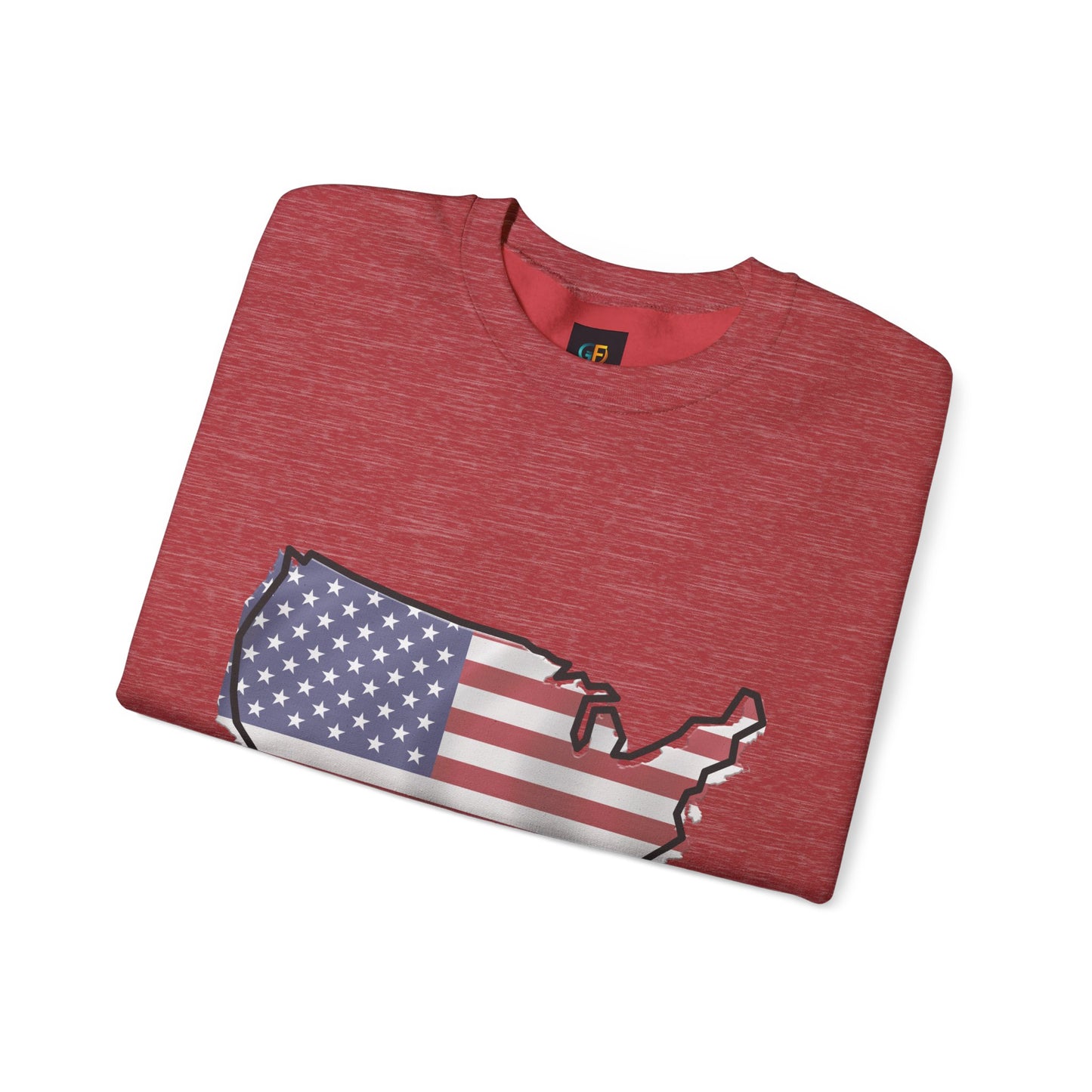 Cozy  USA Unisex Sweatshirt, Warm Crewneck with American Map, Comfortable Pullover, Soft Cotton Blend Shirt, Oversized Sweater for Men and Women