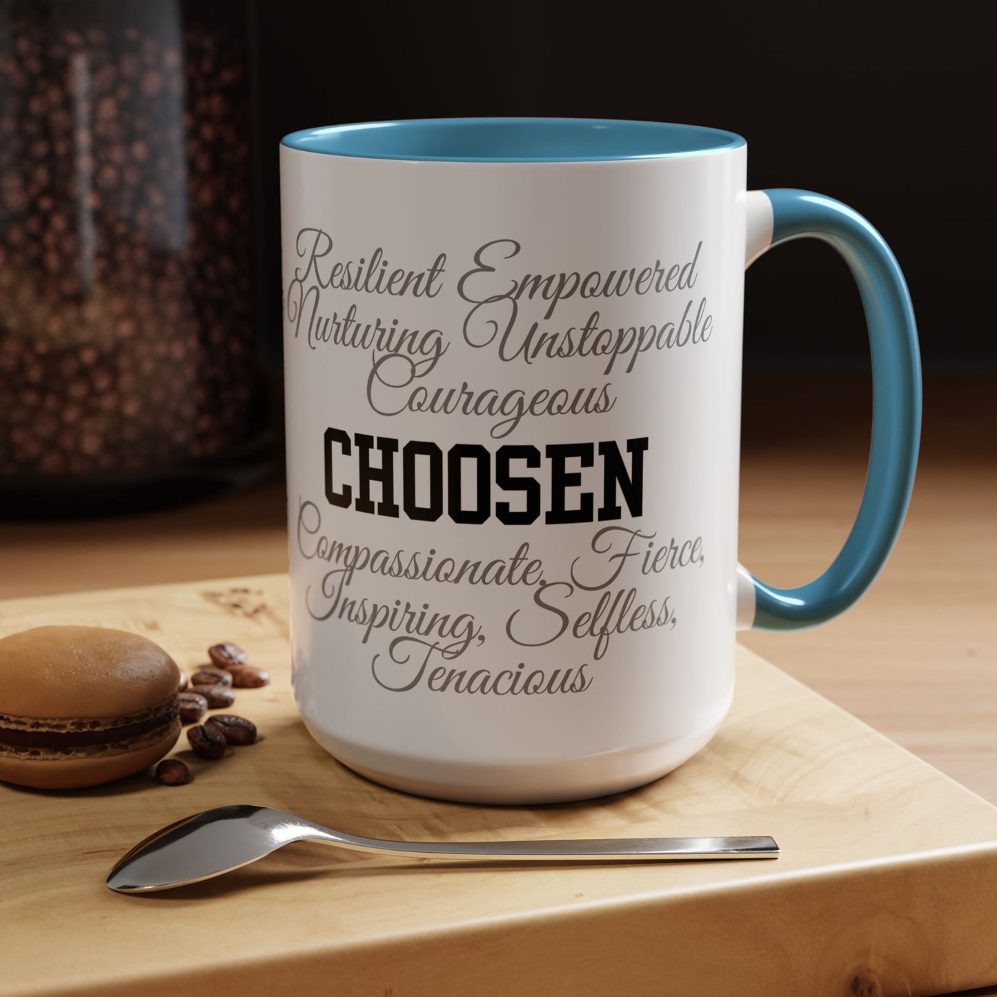 Personalization Inspirational Word Art Accent Coffee Mug — Typography Quote (11oz & 15oz)