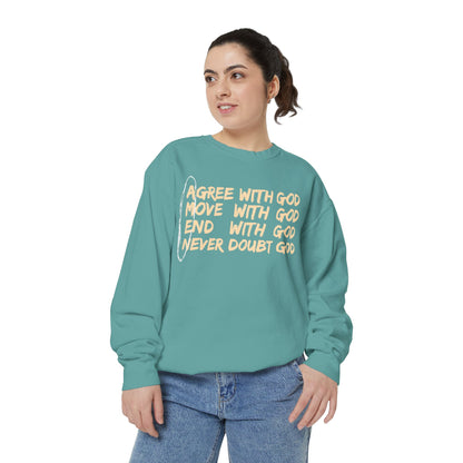Positive Garment-Dyed Sweatshirt - Inspirational Motivational Jumper Cozy Crewneck