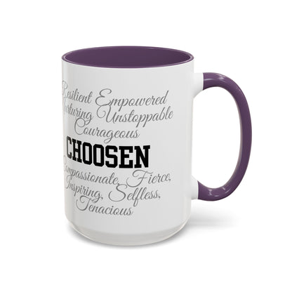 Personalization Inspirational Word Art Accent Coffee Mug — Typography Quote (11oz & 15oz)