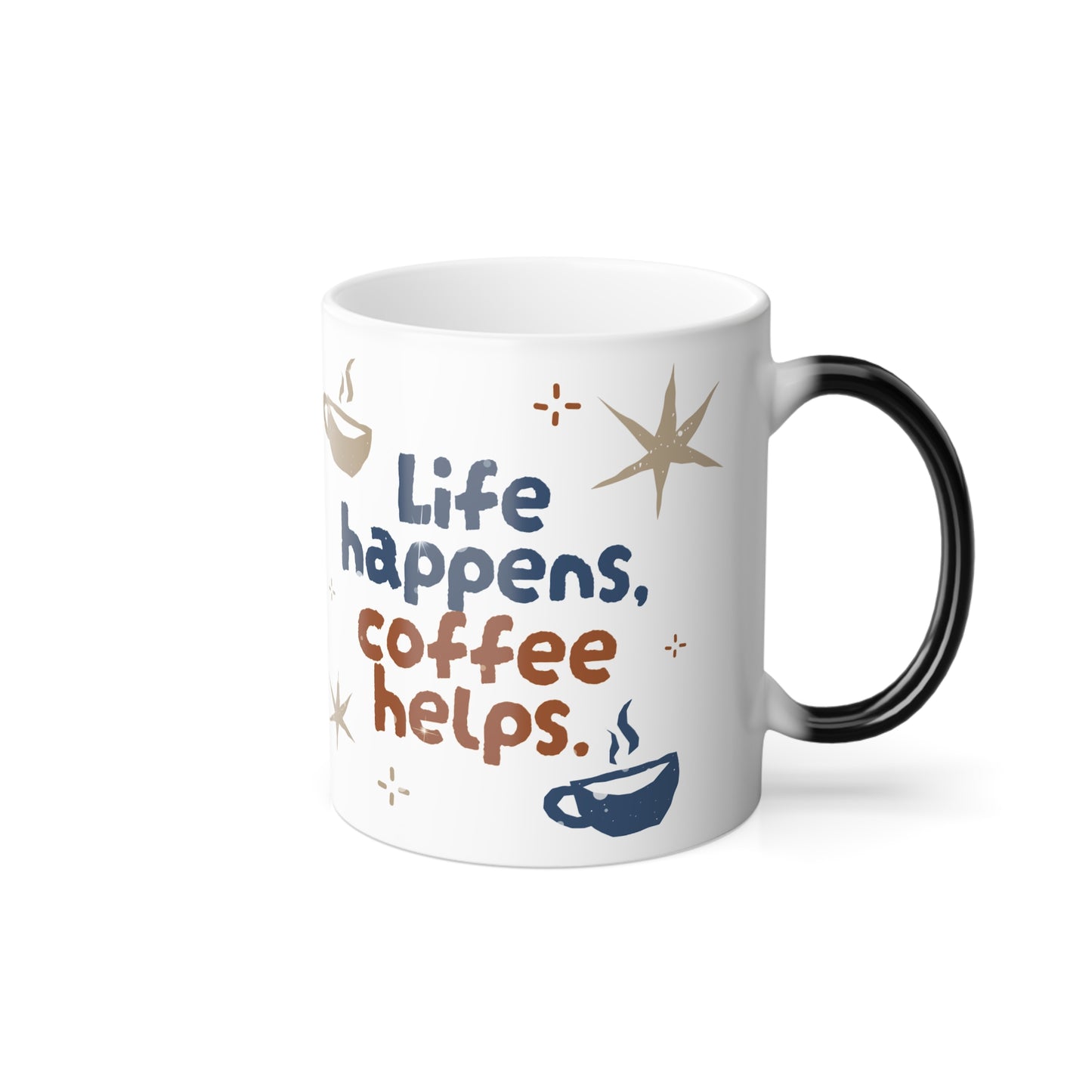 Color Morphing Mug, 11oz - Heat Sensitive Ceramic Cup, Coffee Mug, Tea Cup, Magic Mug, Office Gift
