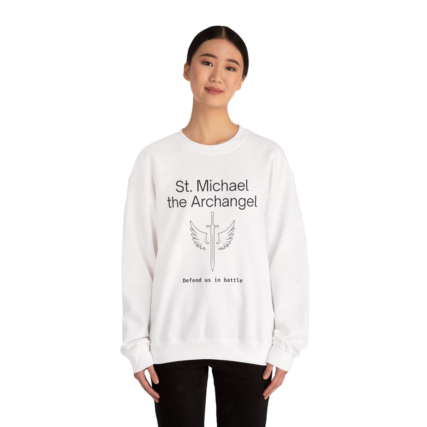 St Michael Crewneck Sweatshirt - Faith Inspired Unisex
