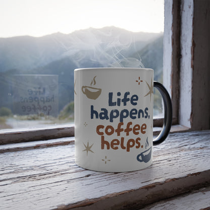 Color Morphing Mug, 11oz - Heat Sensitive Ceramic Cup, Coffee Mug, Tea Cup, Magic Mug, Office Gift