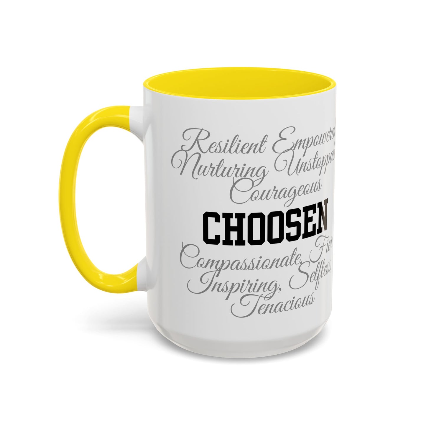 Personalization Inspirational Word Art Accent Coffee Mug — Typography Quote (11oz & 15oz)