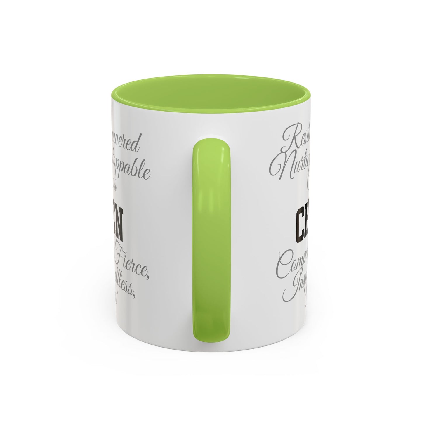 Personalization Inspirational Word Art Accent Coffee Mug — Typography Quote (11oz & 15oz)