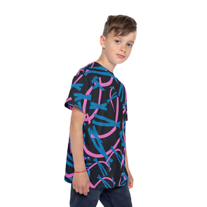 Kids Sports Jersey - Fun Activewear for Young Athletes, Colorful Sports Tee