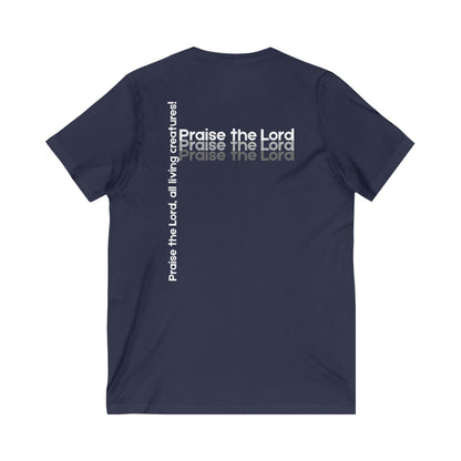 V-Neck Tee – Faith-Based Unisex Christian Shirt Gift for Worship & Everyday Wear