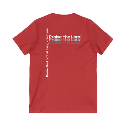 V-Neck Tee – Faith-Based Unisex Christian Shirt Gift for Worship & Everyday Wear