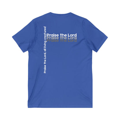 V-Neck Tee – Faith-Based Unisex Christian Shirt Gift for Worship & Everyday Wear