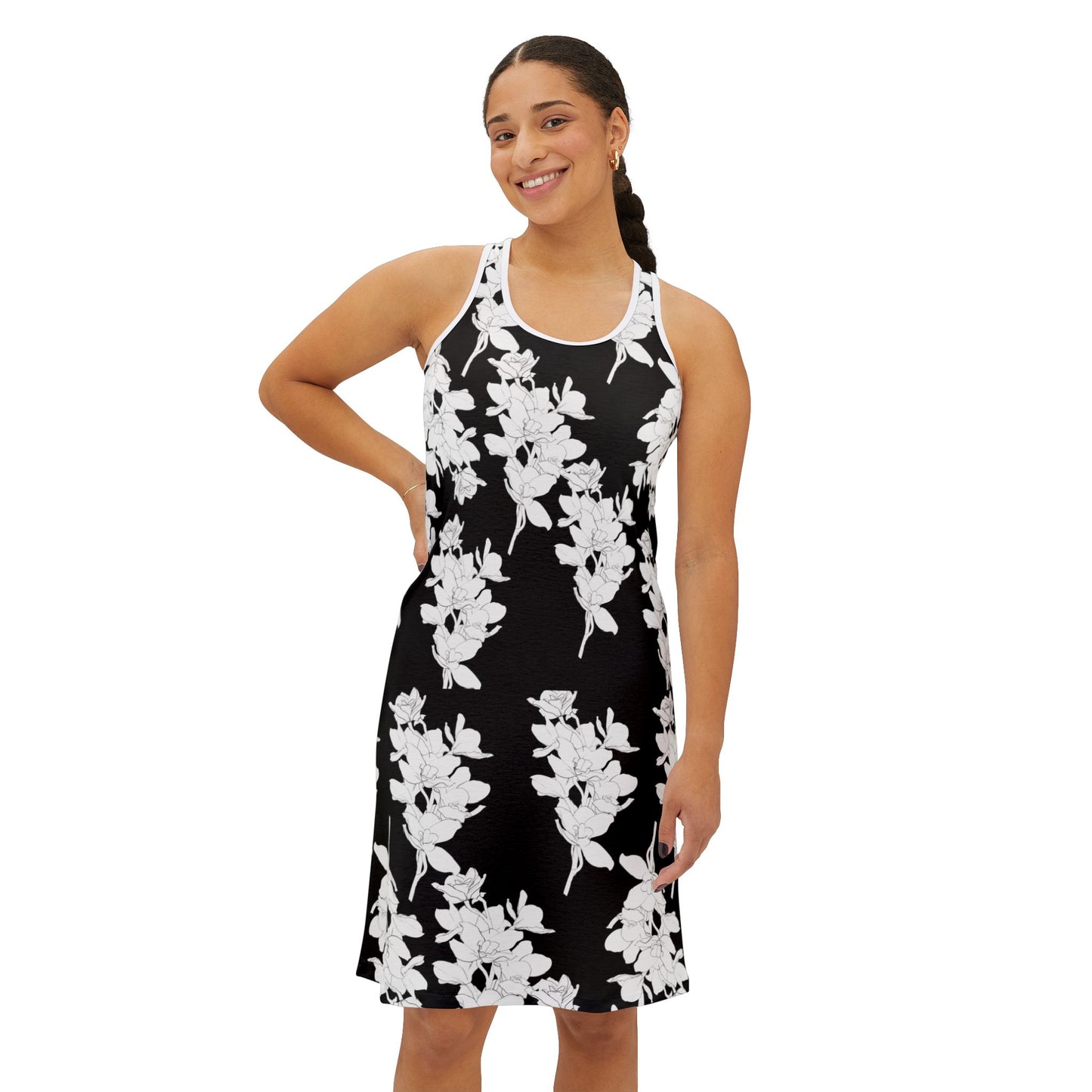 Floral Print Women's Racerback Dress - Stylish Summer Sun Dress