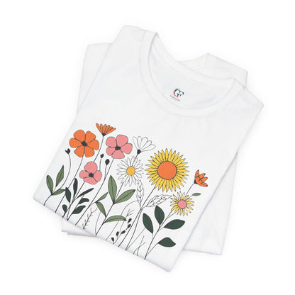Floral Tee Inspirational Positive Message Garden Gift