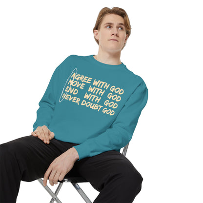 Positive Garment-Dyed Sweatshirt - Inspirational Motivational Jumper Cozy Crewneck