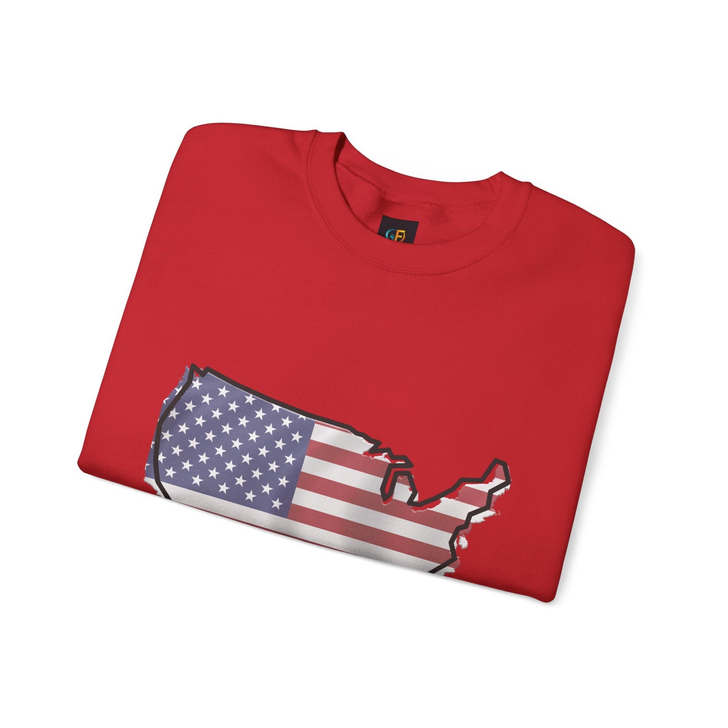 Cozy  USA Unisex Sweatshirt, Warm Crewneck with American Map, Comfortable Pullover, Soft Cotton Blend Shirt, Oversized Sweater for Men and Women