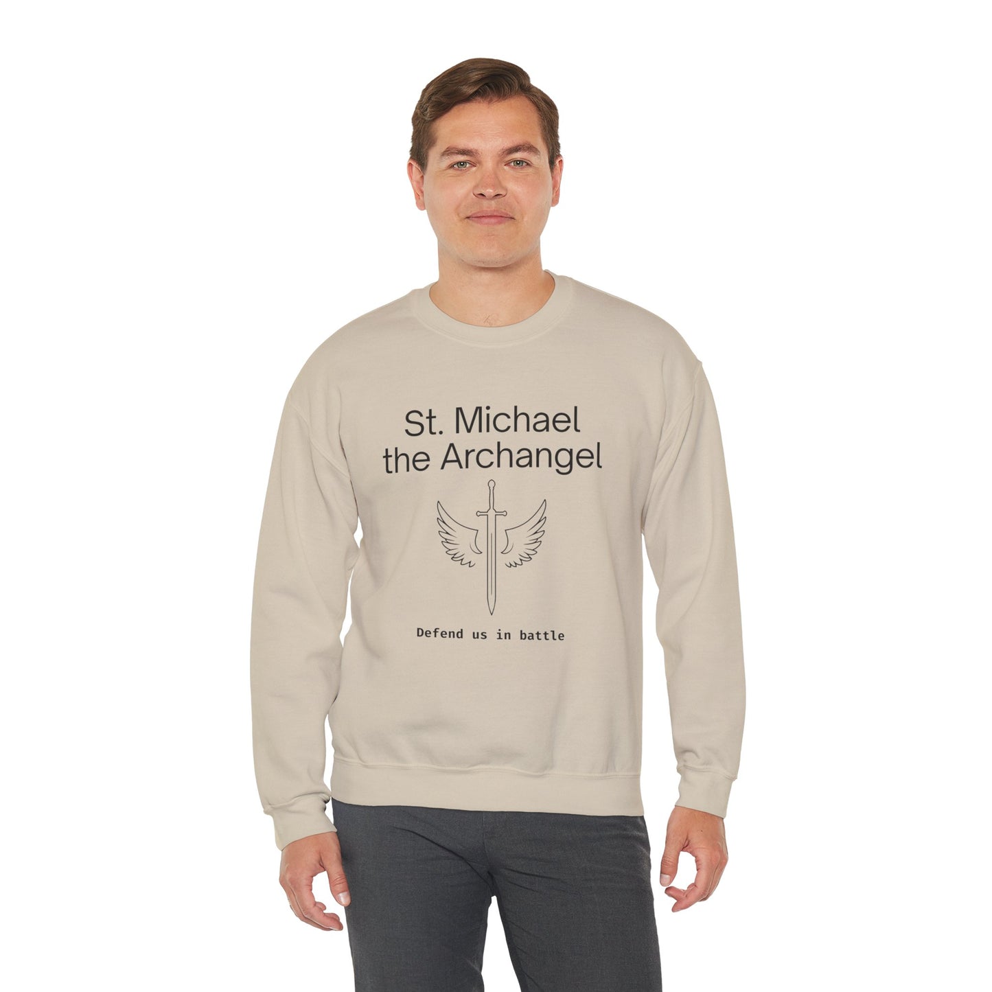 St Michael Crewneck Sweatshirt - Faith Inspired Unisex