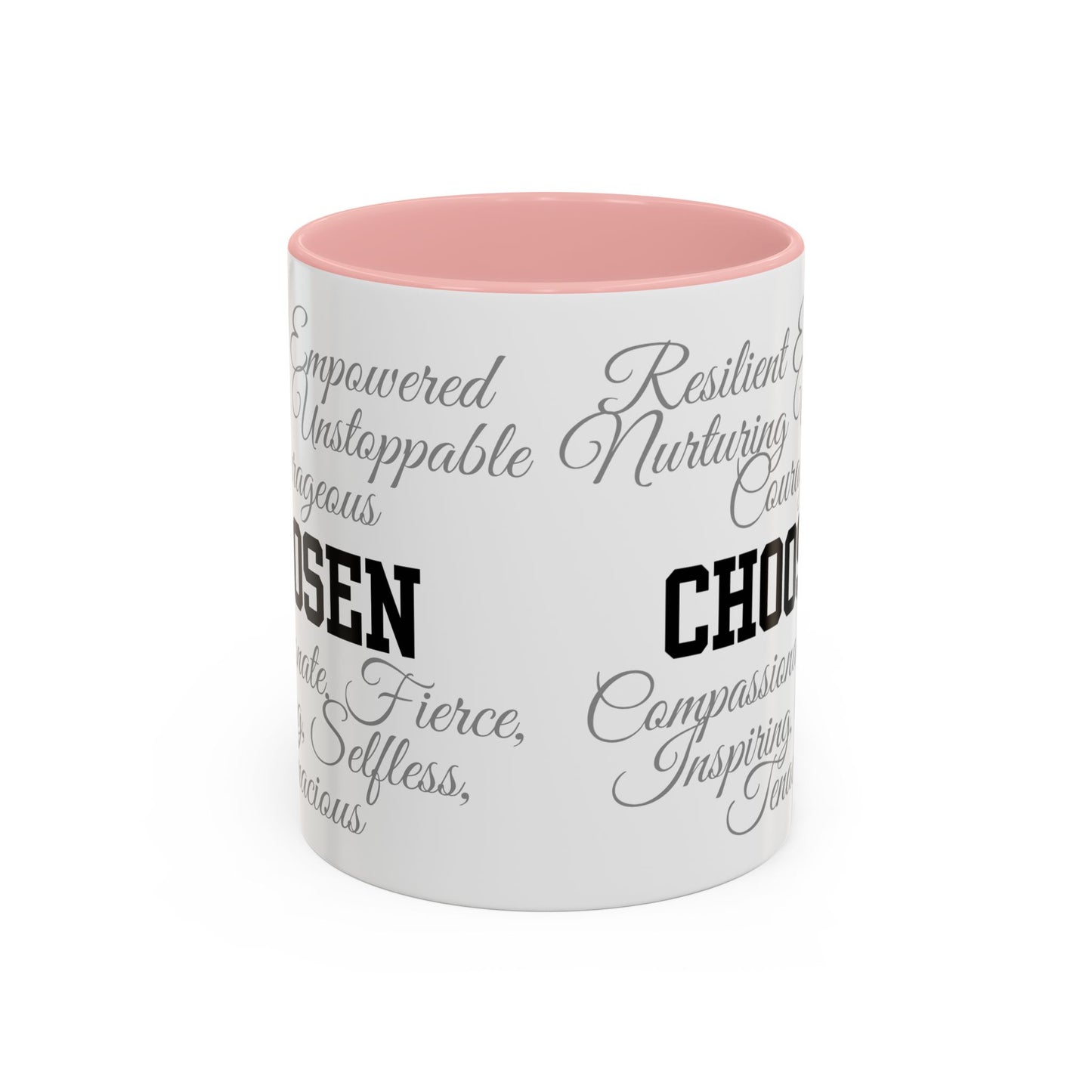 Personalization Inspirational Word Art Accent Coffee Mug — Typography Quote (11oz & 15oz)