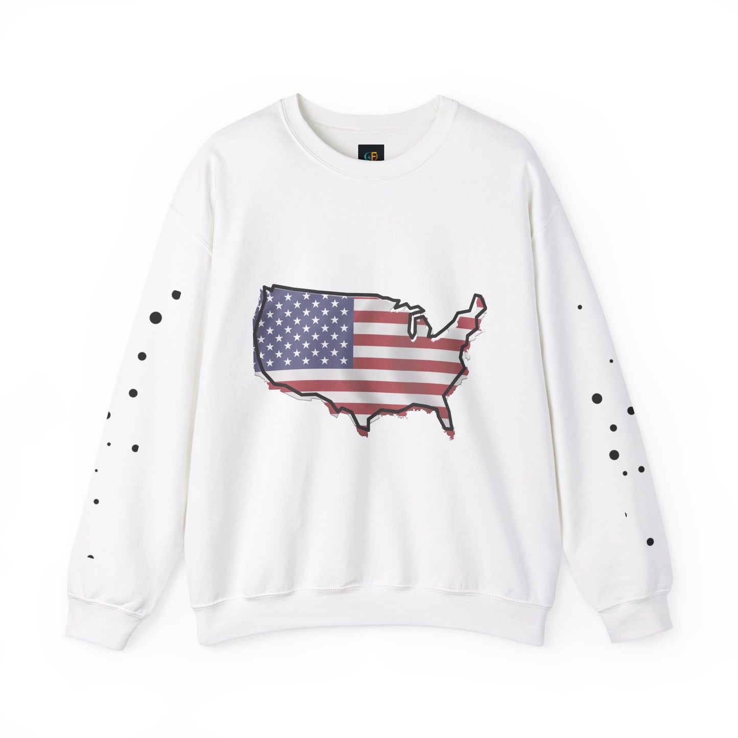 Cozy  USA Unisex Sweatshirt, Warm Crewneck with American Map, Comfortable Pullover, Soft Cotton Blend Shirt, Oversized Sweater for Men and Women