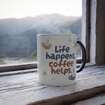 Magic Color Changing Mug, Heat Sensitive Coffee Cup, Tea Mug, Heat Activated Color Morphing Mug, 11oz, Unique Gift Idea