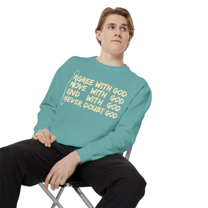 Positive Garment-Dyed Sweatshirt - Inspirational Motivational Jumper Cozy Crewneck
