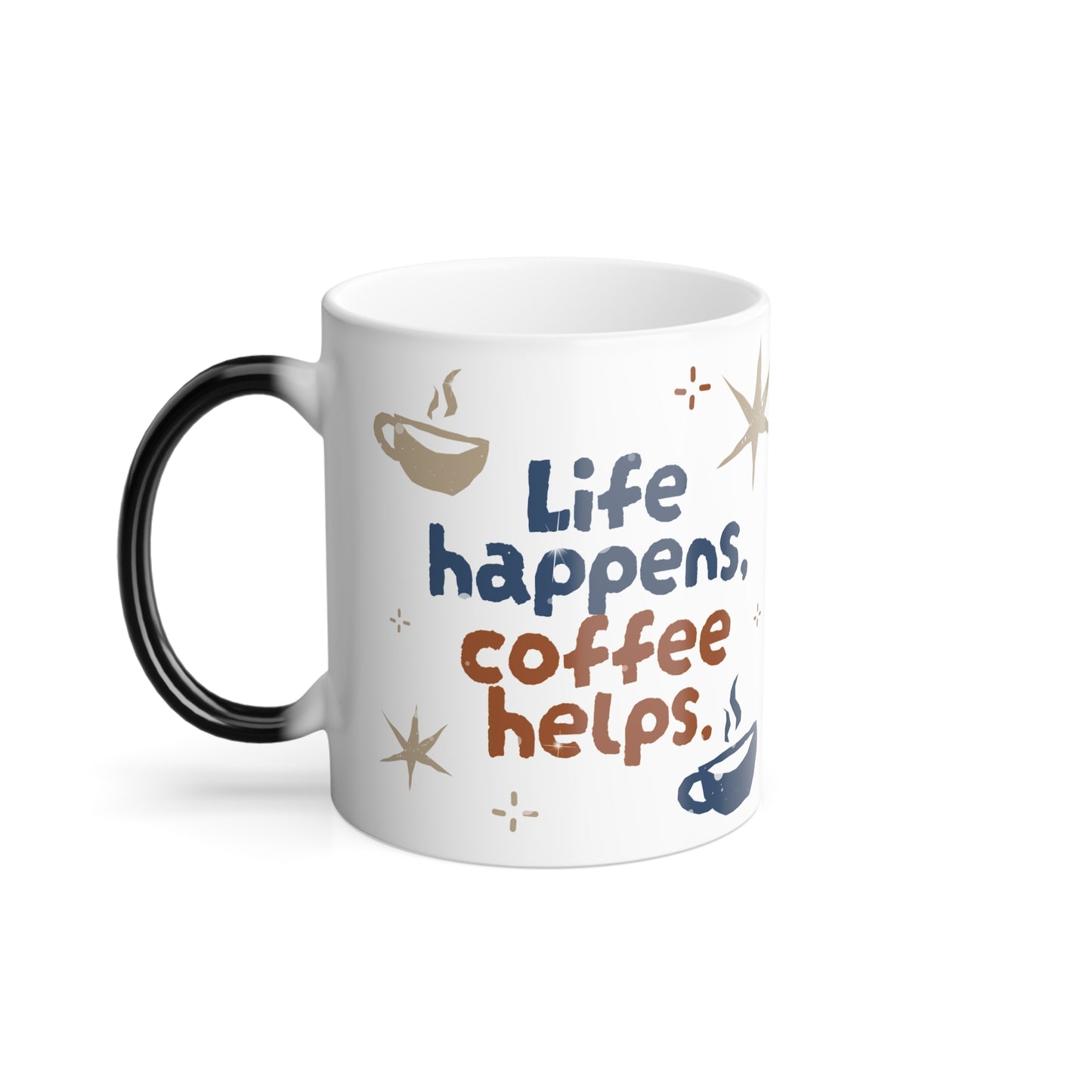 Color Morphing Mug, 11oz - Heat Sensitive Ceramic Cup, Coffee Mug, Tea Cup, Magic Mug, Office Gift