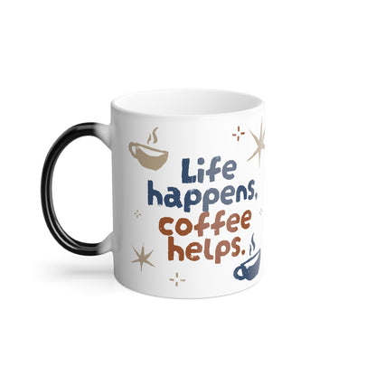Color Morphing Mug, 11oz - Heat Sensitive Ceramic Cup, Coffee Mug, Tea Cup, Magic Mug, Office Gift