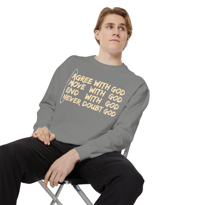Positive Garment-Dyed Sweatshirt - Inspirational Motivational Jumper Cozy Crewneck