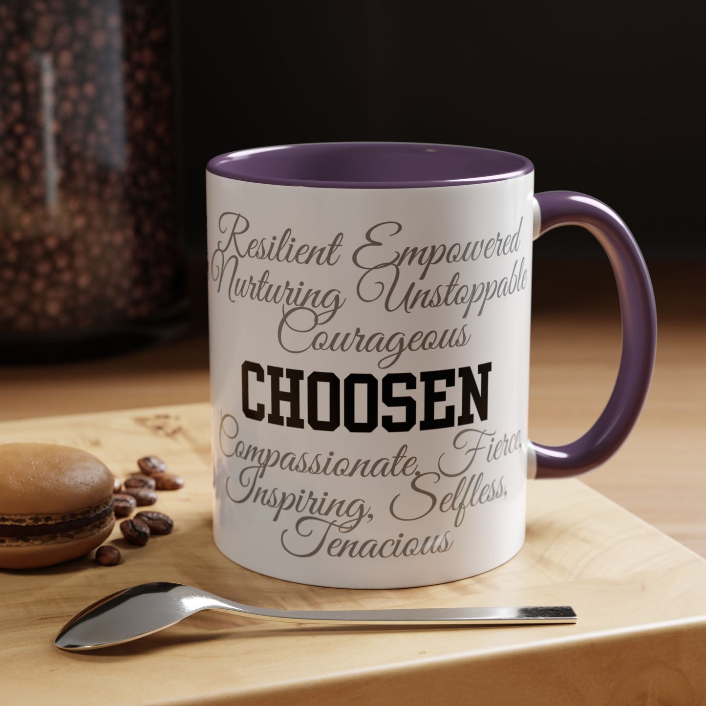 Personalization Inspirational Word Art Accent Coffee Mug — Typography Quote (11oz & 15oz)