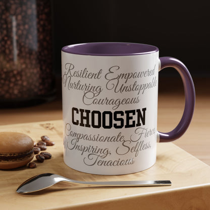 Personalization Inspirational Word Art Accent Coffee Mug — Typography Quote (11oz & 15oz)