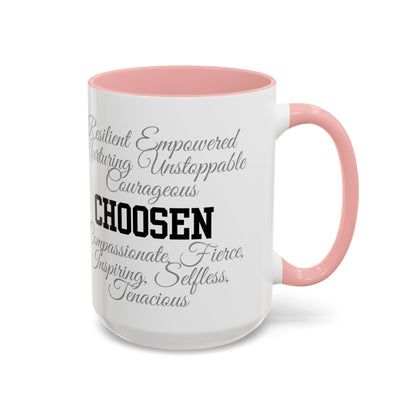 Personalization Inspirational Word Art Accent Coffee Mug — Typography Quote (11oz & 15oz)