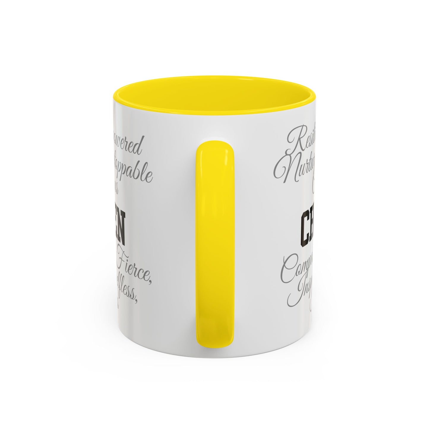Personalization Inspirational Word Art Accent Coffee Mug — Typography Quote (11oz & 15oz)