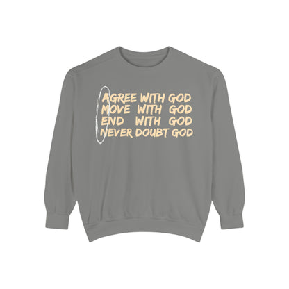 Positive Garment-Dyed Sweatshirt - Inspirational Motivational Jumper Cozy Crewneck