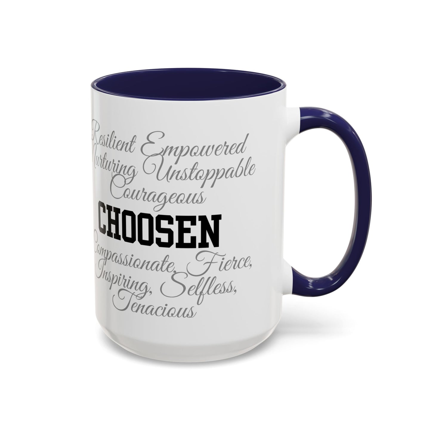 Personalization Inspirational Word Art Accent Coffee Mug — Typography Quote (11oz & 15oz)