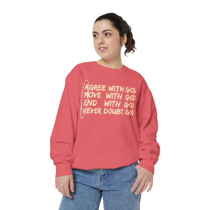 Positive Garment-Dyed Sweatshirt - Inspirational Motivational Jumper Cozy Crewneck