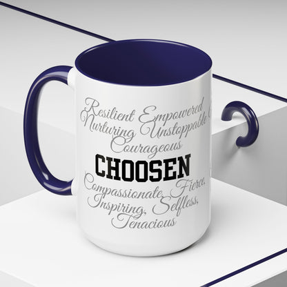 Personalization Inspirational Word Art Accent Coffee Mug — Typography Quote (11oz & 15oz)