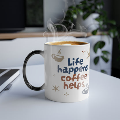 Magic Color Changing Mug, Heat Sensitive Coffee Cup, Tea Mug, Heat Activated Color Morphing Mug, 11oz, Unique Gift Idea