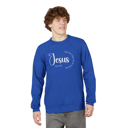 Christian Inspirational Raglan Sweatshirt - Jesus Shirt, Faith-Based Apparel, Gift for Believers