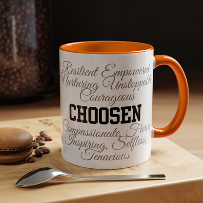 Personalization Inspirational Word Art Accent Coffee Mug — Typography Quote (11oz & 15oz)
