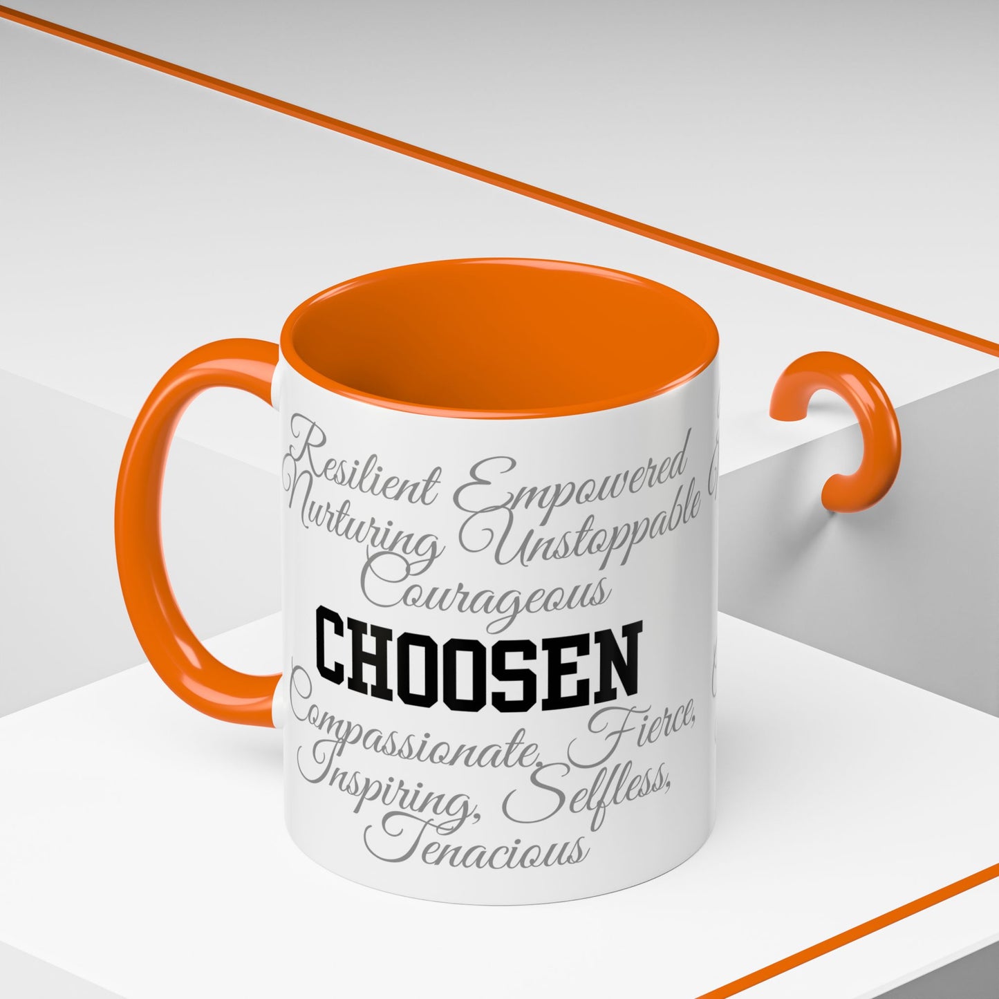 Personalization Inspirational Word Art Accent Coffee Mug — Typography Quote (11oz & 15oz)