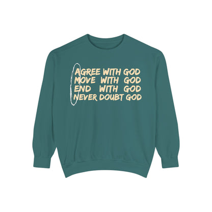 Positive Garment-Dyed Sweatshirt - Inspirational Motivational Jumper Cozy Crewneck