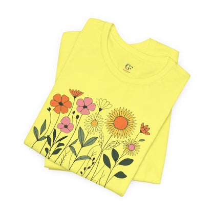 Floral Tee Inspirational Positive Message Garden Gift