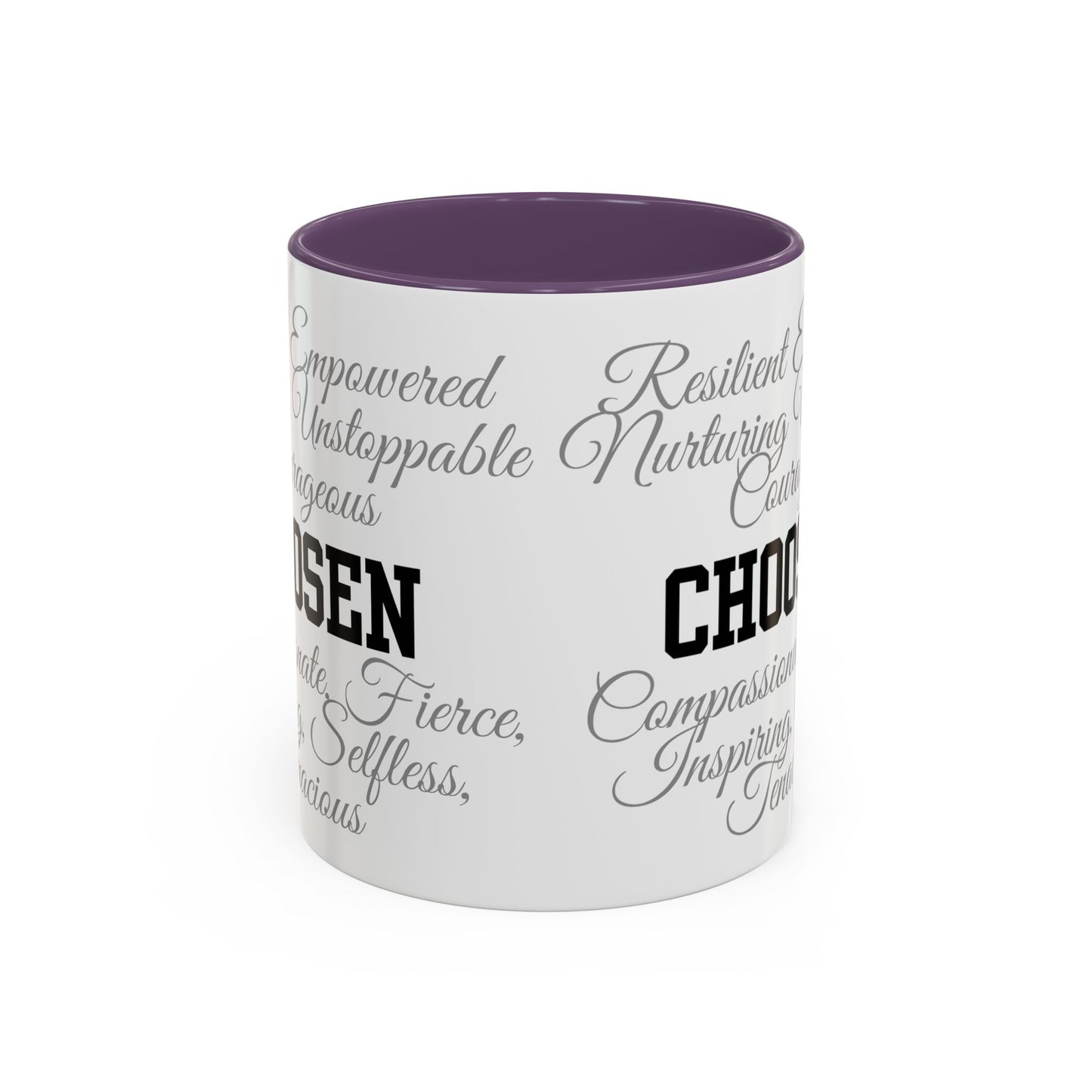 Personalization Inspirational Word Art Accent Coffee Mug — Typography Quote (11oz & 15oz)
