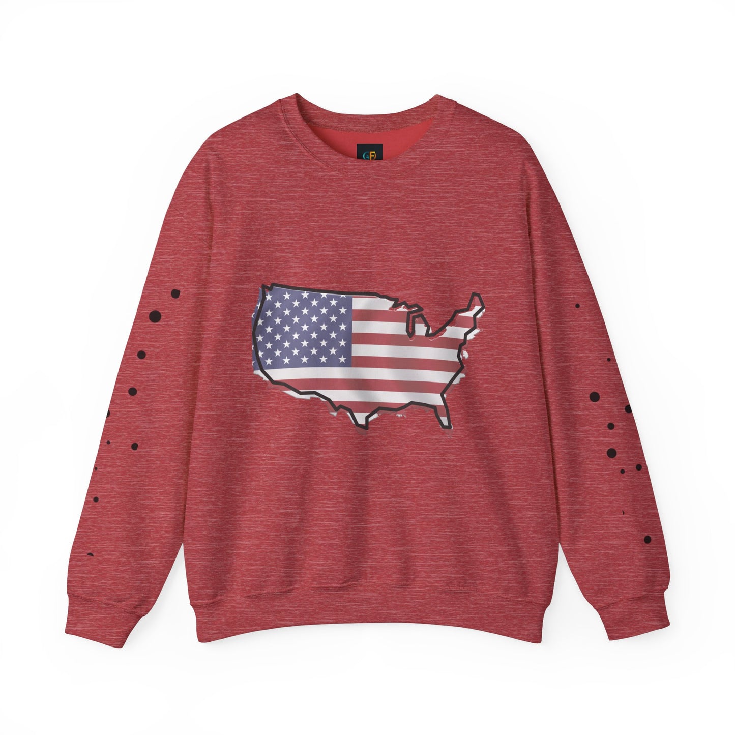 Cozy  USA Unisex Sweatshirt, Warm Crewneck with American Map, Comfortable Pullover, Soft Cotton Blend Shirt, Oversized Sweater for Men and Women
