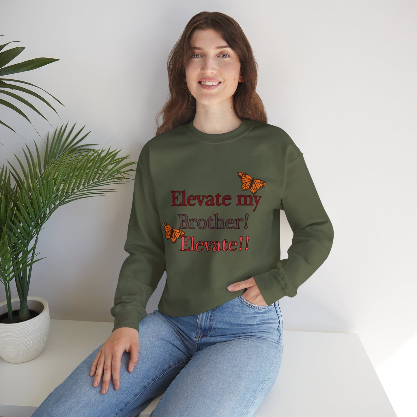 Butterfly Crewneck Sweatshirt - Unisex Inspirational Wear